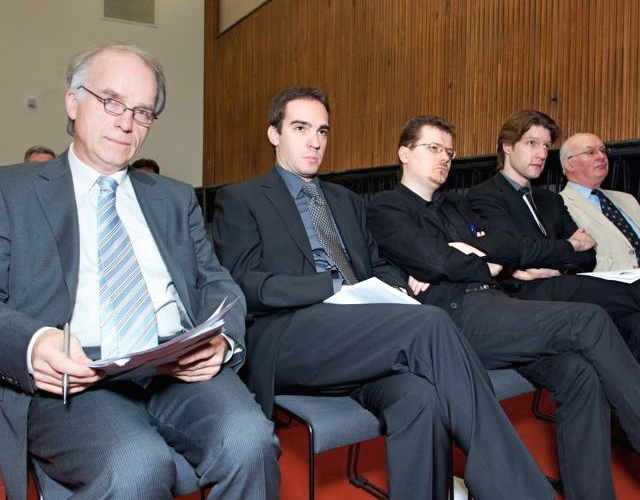in giuria al Concorso Internazionale Fux 2010 con (da sinistra): J.Geffert, P.D. Peretti, G. Rost, G. Gillen